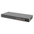 Digitus 16 Port Gigabit PoE Switch. 19 Inch. Unmanaged. 2 SFP Uplink