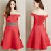 Anthropologie Dresses | Anthro Moulinette Soeurs Minette Fit & Flare Dress Fiery Red Diamond Jaquard | Color: Red | Size: 2