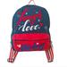 Disney Bags | Disney Parks Americana Patriotic Mickey Mouse Icon Book Bag Backpack Embroidered | Color: Blue/Red | Size: Os