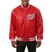 Men's JH Design Red Washington Nationals Big & Tall Full-Snap All-Leather Jacket