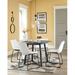 Wade Logan® Ashtin Dining Set Wood/Upholstered/Metal in Brown/Gray | Wayfair B07F20657F4D4531AF578AE11BC52839