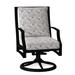 Woodard Seal Cove Swivel Patio Dining Chair w/ Cushion in Black | Wayfair 1X0472SB-92-05A