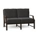 Woodard Seal Cove 51.75" Wide Loveseat w/ Cushions Metal/Sunbrella® Fabric Included in Black/Brown | Outdoor Furniture | Wayfair 1X0419-48-01Y