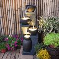 Loon Peak® Aurash Resin Garden Fountain w/ Light in Gray | 37.4 H x 14.56 W x 12.6 D in | Wayfair 6F8D375C0ECA47AAAC021D0A61EC7F1F