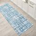 Blue/White 47 x 18 x 0.47 in Kitchen Mat - Wade Logan® Almarine Anti-Fatigue Mat Synthetics | 47 H x 18 W x 0.47 D in | Wayfair