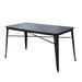 Williston Forge Gwartney Dining Table Wood/Plastic/Metal in Black | 27.55 H x 55.11 W x 29.52 D in | Outdoor Dining | Wayfair