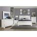 Everly Quinn 3-4_Devora Faux Leather Upholstered LED Panel Bedroom Set Upholstered in White | 4.5 H x 70 W x 66.75 D in | Wayfair