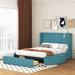 Red Barrel Studio® Arenberg Queen Storage Bed Upholstered/Velvet in Blue | 40.5 H x 88.2 W x 85 D in | Wayfair 522CD2F6D598438DAB317D9E672B2512