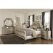 Bloomsbury Market Keara Faux Leather Upholstered Sleigh Bedroom Set 3&1 Upholstered in Gray | 6.5 H x 82.5 W x 87.25 D in | Wayfair