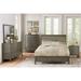 Red Barrel Studio® Felicle Faux Leather Upholstered Panel Bedroom Set 3&2 Upholstered in Gray | 5.75 H x 64.25 W x 66.5 D in | Wayfair