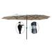 Arlmont & Co. Drumack 15' Market Umbrella Metal in Brown | 98.4 H x 180 W x 108 D in | Wayfair 7F6F0E0DEB074740A18306CE81EF1C74