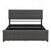 Red Barrel Studio® Tufted Storage Platform Bed Upholstered/Metal/Linen in Gray | 44.2 H in | Wayfair 9AA49786FB19444C8D0CBAA5447C9349