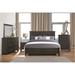 Red Barrel Studio® Enrika Farm-Charcoal Gray Okume Veneer Panel Bedroom Set 4&1 Wood in Brown/Gray | 5.5 H x 70.75 W x 67.75 D in | Wayfair