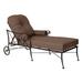 Woodard Derby 81.75" Long Reclining Single Chaise w/ Cushions Metal in Black | 26 H x 33.5 W x 81.75 D in | Outdoor Furniture | Wayfair