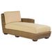 Woodard Saddleback 74" Long Single Chaise w/ Cushion in Brown | 32 H x 35 W x 74 D in | Outdoor Furniture | Wayfair S523041R-08Y-MOC