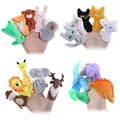 Jouet en peluche doux pour bébé marionnette à main Kawaii beurre chien chat dinosaure girafe