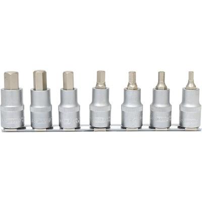 Ks Tools 1/2 Bit-Stecknuss-Satz Innensechskant, kurz, 7-tlg [Hersteller-Nr. 911.1320] Image