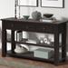 48'' Solid Pine Wood Top Console Table, Modern Entryway Sofa Side Table with 3 Storage Drawers and 2 Shelves. Easy to Assemble