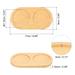 4pcs 6.7x3.5" Oval Round Bamboo Plant Pot Saucer Flower Drip Tray Home Indoors - Wooden Color