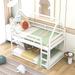 Modern Twin over Twin Bunk Pine Bed Frame 77.3" Solid Wood House Bed with Ladder