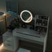 Makeup Vanity Mirror with Mights and Table Set Vanity Desk with Stool