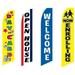 4 Swooper Flags Daycare School Children Open House Now Enrollling Welcome Yellow