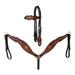 Horse Western Dreamcatcher Sunflower Tooled Headstall Bridle & Breast Collar Set 78FK12B