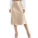 Floral Skirts For Women Short High Waist Solid Satin Dress Zipper Elegant Summer White Tennis Skirt Plus Size