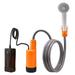 Suzicca Outdoor Camping Shower Portable Electric Shower Pump IPX7 Waterproof with 2-Level for Camping Hiking Backpacking Travel Beach Pet Watering