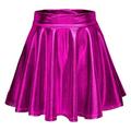 Skirts For Women Trendy Casual Shiny Metallic Flared Pleated A-Line Mini White Tennis Skirt Women