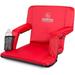 BirdRock Home Stadium Boss Stadium Seat Reclining Bleacher Chair Folding - Red