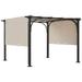 Outsunny Outdoor Pergola Patio Gazebo Retractable Canopy Sun Shelter w/Steel Frame