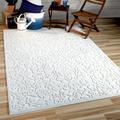 Better Homes & Gardens Tonal Folk Floral Area Rug Natural (7 9 x 10 10 )