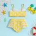 dmqupv Size 12 Girl Bathing Suit Summer Toddler Girls Lace Dot Prints Ruffles Two Piece Swimwear Girls Swimsuits Size 12-14 Yellow 5-6 Years