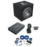 Memphis Audio SRXE112VP 12 500w SRX Car Subwoofer+Enclosure+Amplifier+Amp Kit