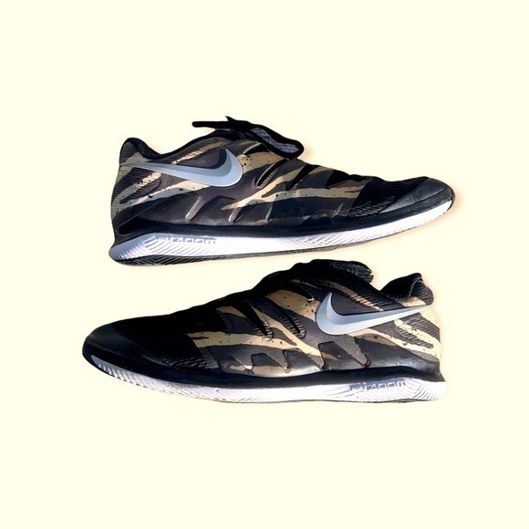 Nike Shoes | 2019 Mens Nike Air Zoom Vapor X Hc Tennis Shoes Aa8030-701 Wheat Black Camo 7.5 | Color: Black/Tan | Size: 7.5