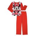 Disney Pajamas | Disney Minnie Mouse Girls Flannel Pajamas 4/5 6/6x 10/12 2-Pc Set Gift Red Nwt | Color: Red | Size: Various