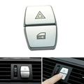 GLFSIL 2* Car Warning Lamp Chrome ABS Shift Knobs Decorative Cover For BMW 5 Series F10