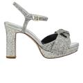 Kate Spade Shoes | Kate Spade Miya Glitter Platform Sandals Size 10 | Color: Silver | Size: 10