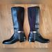 Michael Kors Shoes | Michael Kors Women's Black Findley Tall Riding Boots Size 9.5 (Worn Once) | Color: Black/Brown | Size: 9.5