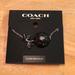 Coach Jewelry | Coach Silver Tone Sparkling Black Daisy Slider Bracelet Crystal Accents Nwt | Color: Black/Silver | Size: Adjustable Up To 9”