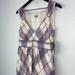 Converse Dresses | Converse Nwt Plaid Sleeveless V-Neck Gauzy Cotton Dress Size S Purple/White | Color: Purple/White | Size: S