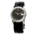 Gucci Accessories | Gucci Mens Leather Strap Classic Watch | Color: Black/Silver | Size: Os