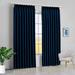 Amay Blackout Double Pinch Pleat Curtain Panel Draperies Navy Blue 60 W x 95 L-1 Panel