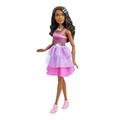 Barbie – Extra große bewegliche Puppe (71 cm) mit schwarzen Haaren und pinkfarbenem Kleid, Vorschulkinder, HJY03