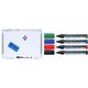 ANSIO A3 42 x 30 cm Doppelseitiges magnetisches Whiteboard Kit - Weiß & Schneider Maxx 290 Marker Etui mit 4 Farben