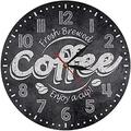 Wall Clock Silent Coffee Decorative Wall Clock Kitchen Decoration Cafe Decoration Brewed Coffee Enjoy A Cup Wall Clocks Clocks For Cafes 30cm