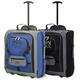 Aerolite MiniMAX 30L EasyJet 45x36x20 Maximum Size Cabin Hand Luggage Under Seat Trolley Backpack Carry On Cabin Hand Luggage Bag with 2 Year Warranty (Black + Blue)