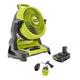 RYOBI ONE+ 18V Cordless 7-1/2 in. Bucket Top Misting Fan Kit with 1.5 Ah Battery and Charger Yellow/Black Medium PCL851K