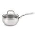 BergHOFF SS 18/10 3.2 Qt Sauce Pan w/ Glass Lid, Belly Shape, 8" Stainless Steel in Gray | 6.25 H x 6.25 W in | Wayfair 2219116